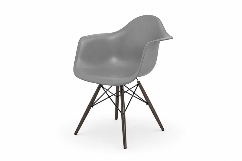 Vitra Eames Plastic Armchair RE DAW Kunststoff / Grau