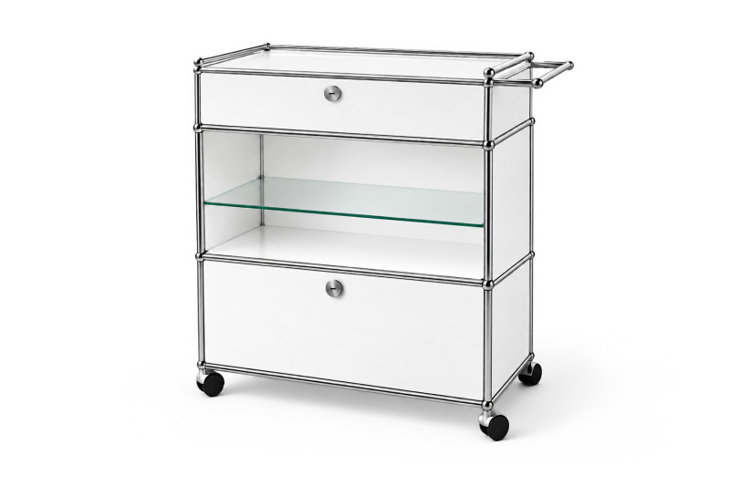USM Haller Barwagen Reinweiß RAL 9010