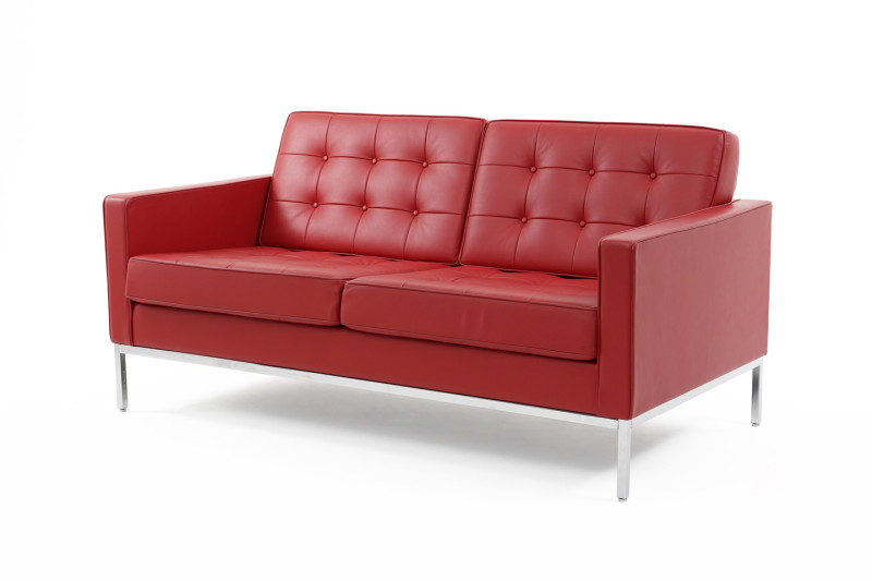 Knoll International Florence Canapé Cuir / Rouge