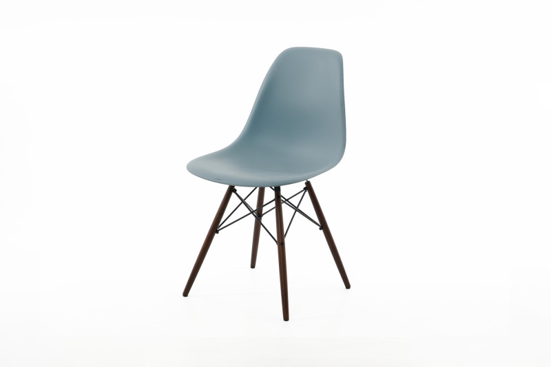 Vitra Eames Plastic Side Chair DSW Stuhl / Blau / Grau