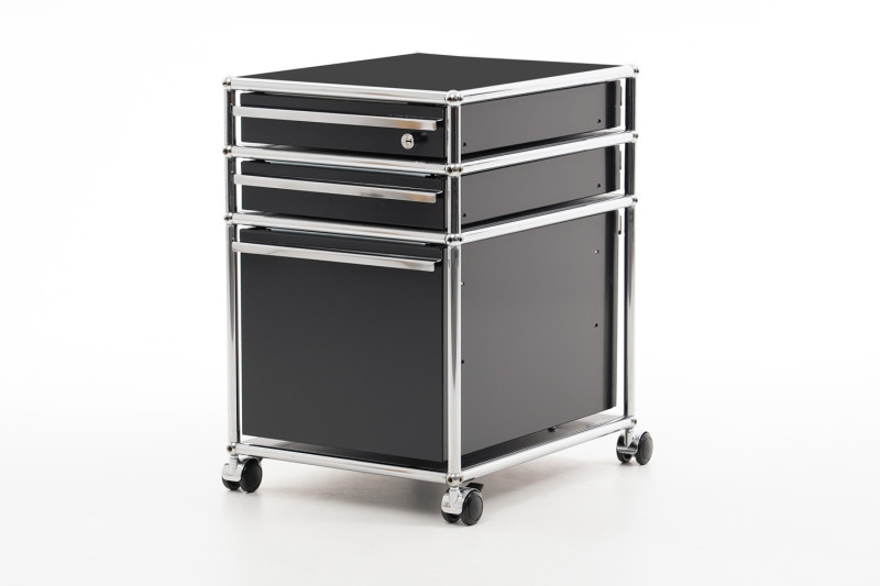 USM Haller Rolcontainer Grafietzwart RAL 9011