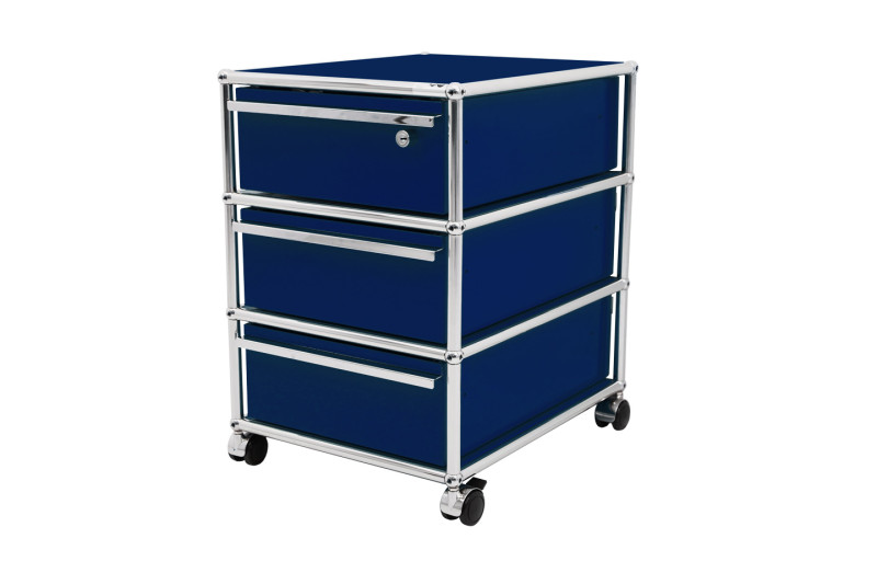 USM Haller Rollcontainer Stahlblau RAL 5011