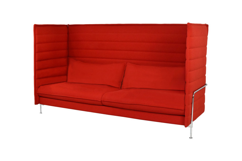 Vitra Alcove Highback Three-Seater Stoff / Rot