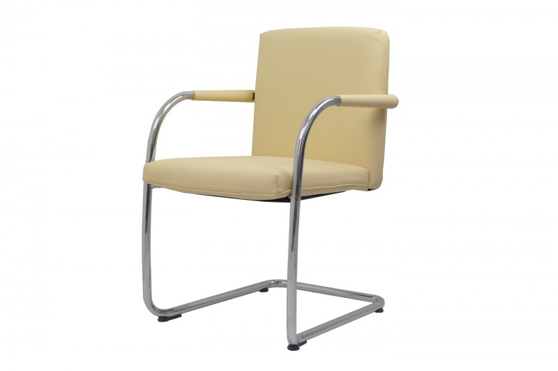 Vitra VisaSoft Silla Voladiza Piel / Blanco