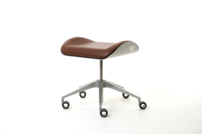 Interstuhl Silver Hocker 100S Leder / Braun