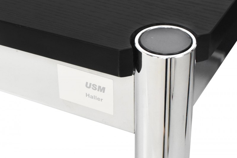 USM Haller Desk Wood / Black 200 x 100 cm