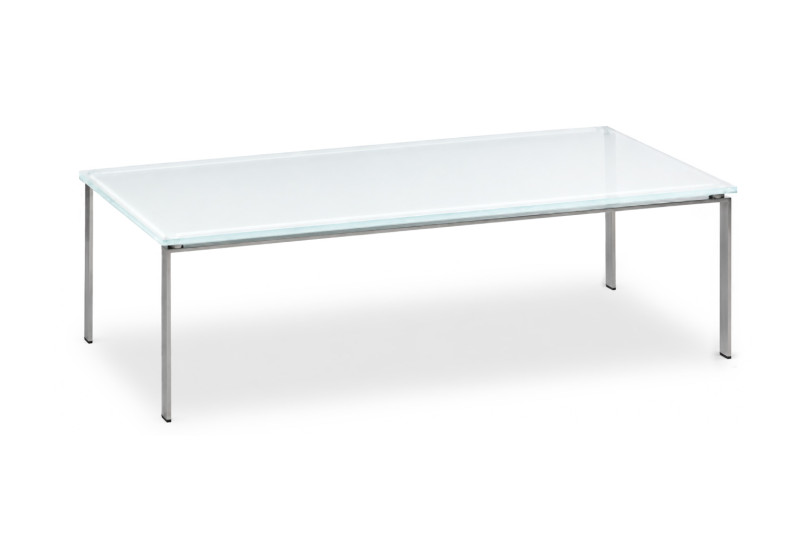 Walter Knoll Foster 500 Beistelltisch Glas / Weiß 130 x 65 cm