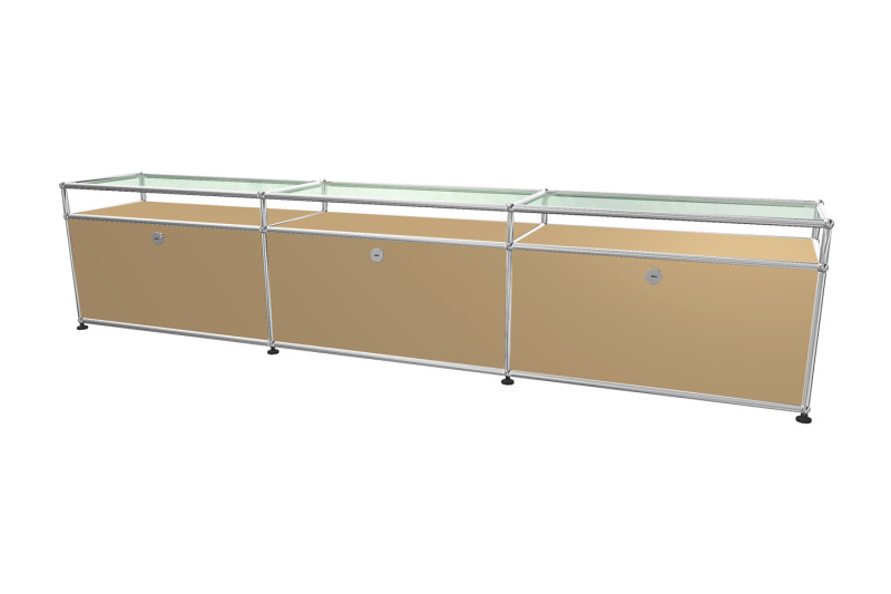 USM Haller TV-Board / Lowboard mit Glastablaren