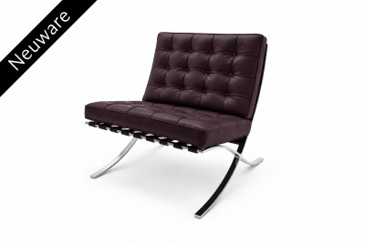 Knoll International Barcelona Sessel Relax Leder / Dunkellila
