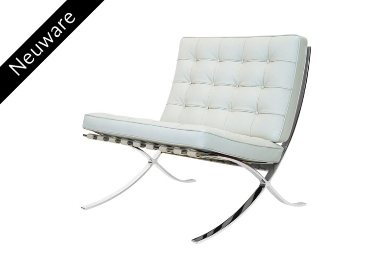 Knoll International Barcelona Sessel Relax Leder / Mint / Weiß