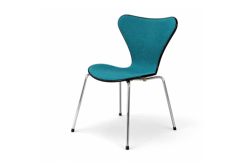 Fritz Hansen Serie 7 Stuhl 3107 Stoff / Petrol