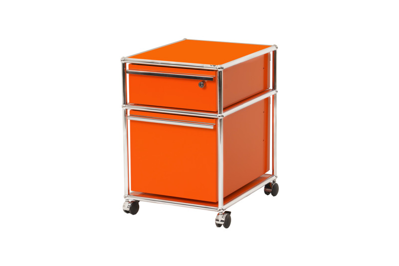 USM Haller Rollcontainer Reinorange RAL 2004