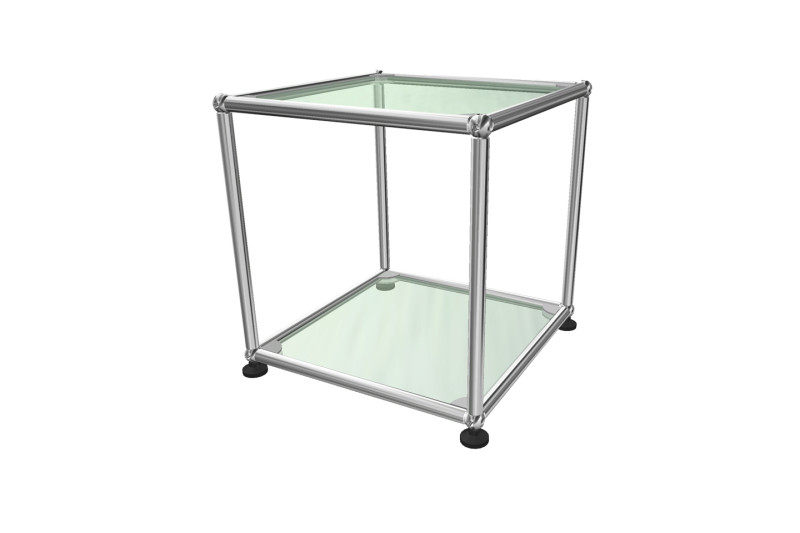 USM Haller Mesa Auxiliar Vidrio transparente 35 x 35 cm