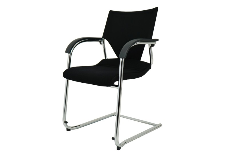 Wilkhahn Modus 287/7 Cantilever chair fabric / black