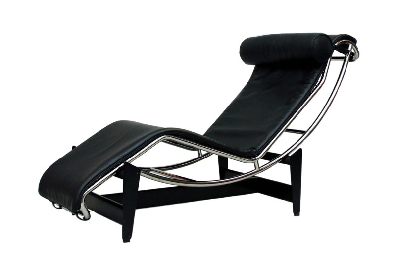 Cassina LC4 Chaise Lounge Leather / Black