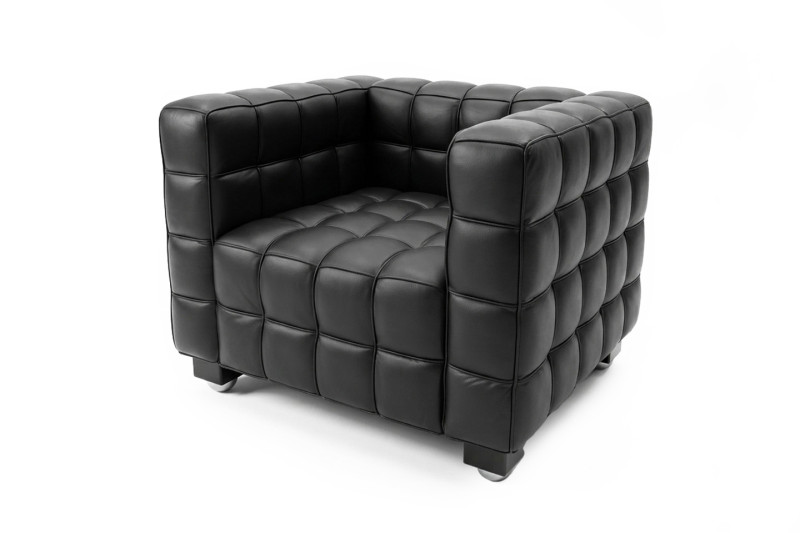 Wittmann Kubus Sessel Leder / Schwarz