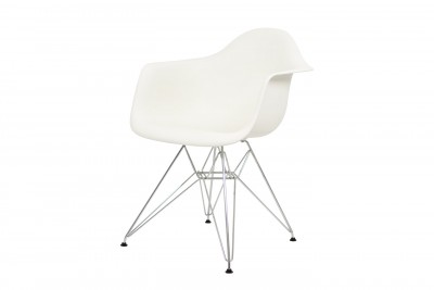 Vitra Eames DAR Stuhl Kunststoff / Weiß