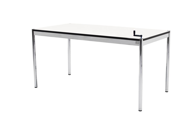 USM Haller Desk height adjustable Synthetic Resin / White 150 x 75 cm