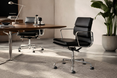 Vitra EA 217 Leder / Schwarz