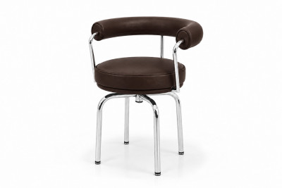 Cassina LC7 Le Corbusier Stuhl Leder / Dunkelbraun