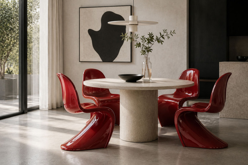 Vitra Panton Chair Classic / Rot RAL 3003 / Hochglanz *Sonderedition*