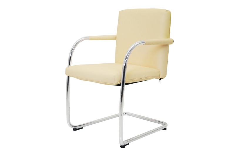 Vitra VisaSoft Freischwinger Kunstleder / Beige *stapelbar*