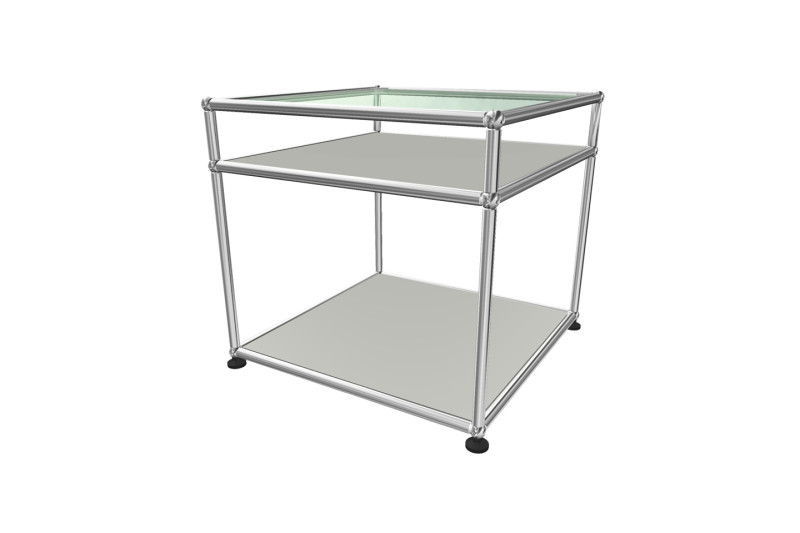 USM Haller Beistelltisch Klarglas 50 x 50 cm