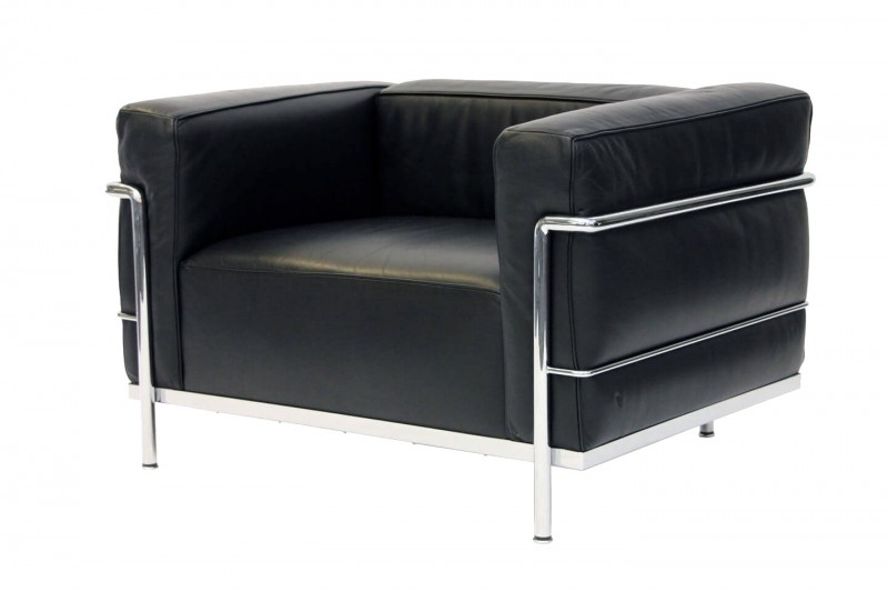 Cassina LC3 Le Corbusier Armchair Leather / Black