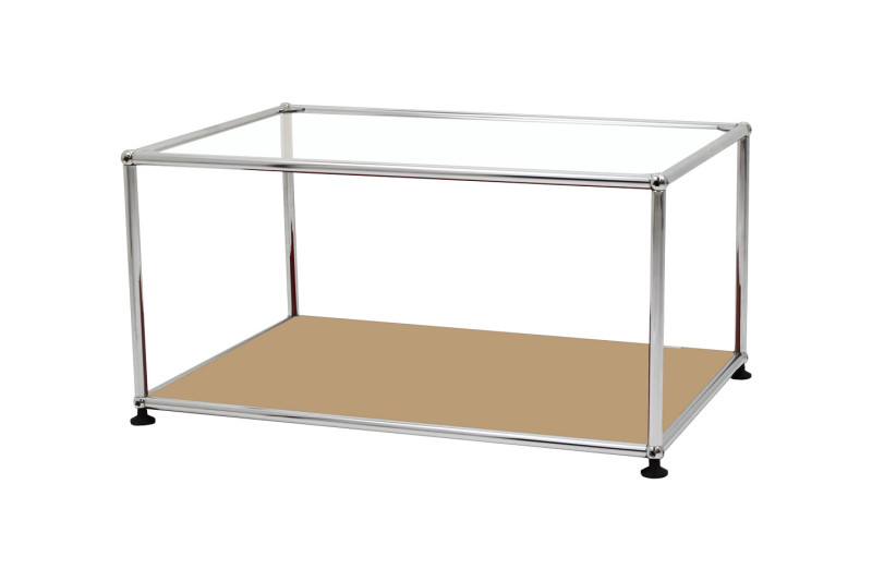 USM Haller Beistelltisch Klarglas 75 x 50 cm