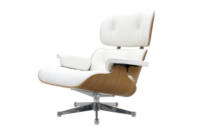 Vitra Eames Lounge Chair Leder / Weiß