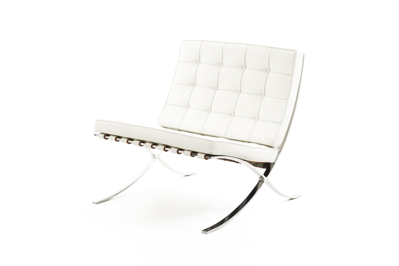 Knoll International Barcelona Sessel Leder / Weiß