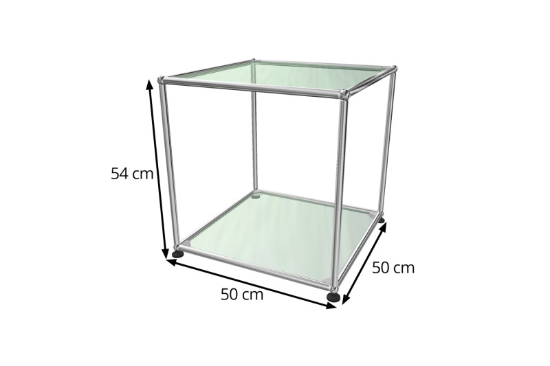 USM Haller Table D´Appoint Verre 50 x 50 cm
