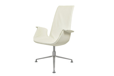 Walter Knoll FK 6725 Tulip Stuhl Leder / Hellbeige / Creme