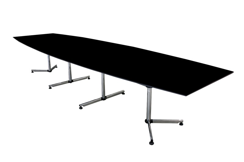 USM Kitos Conferentietafel Kunsthars / Zwart 430 x 125 cm