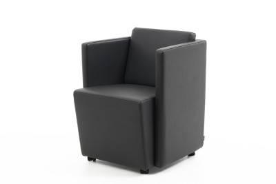 Walter Knoll Nelson Sessel Leder / Dunkelgrau