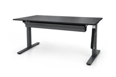 Palmberg CREW T elektr. höhenverstellbar 160 x 80 cm / Schwarz
