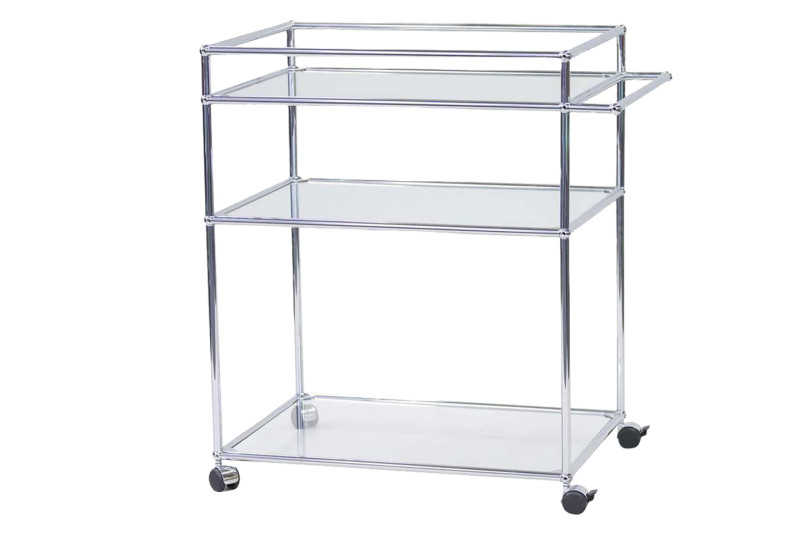 USM Haller Chariot De Bar Verre Transparent