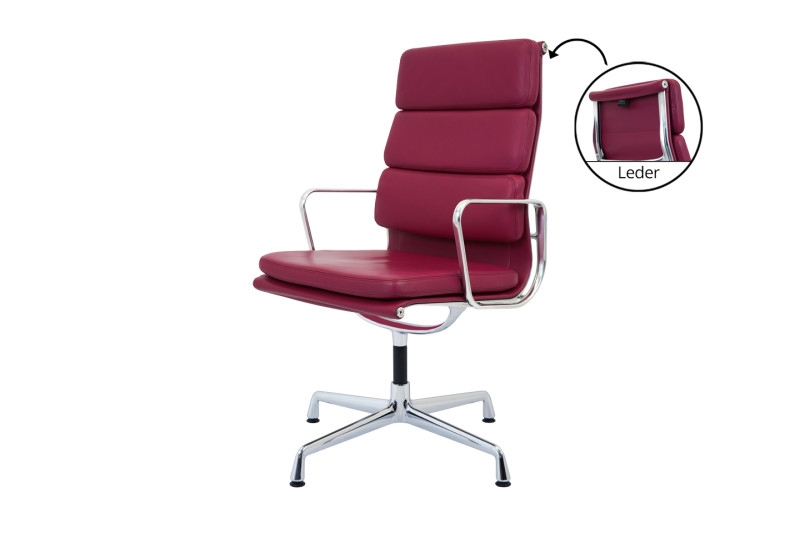 Vitra EA 212 cuir / magenta
