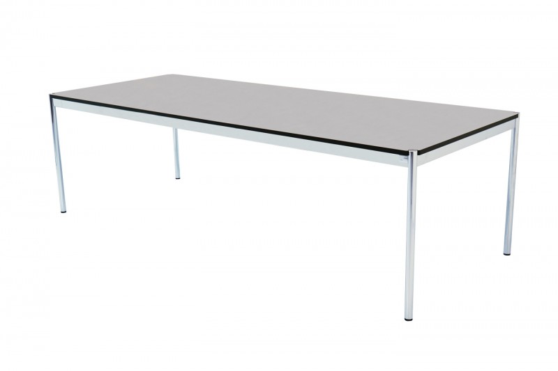 USM Haller Conference Table Synthetic Resin / matte silver 250 x 100 cm