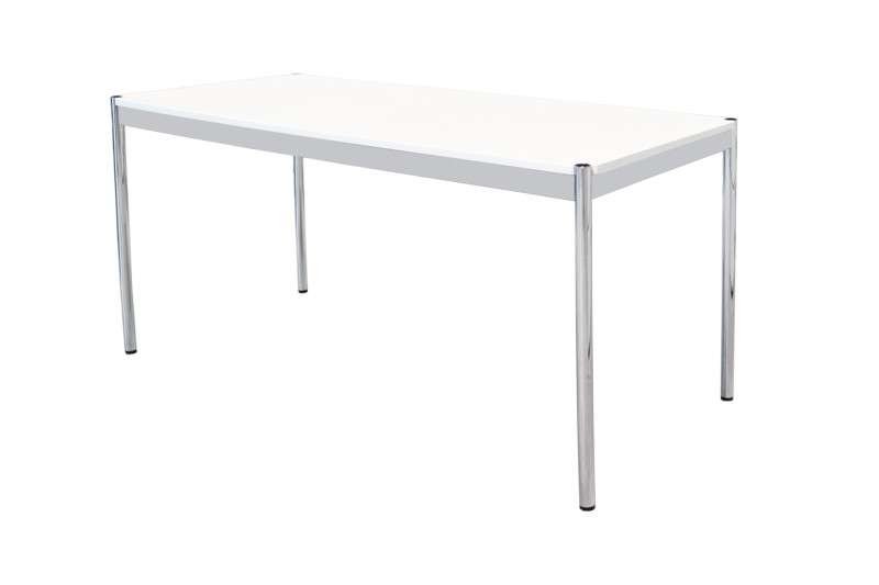 USM Haller Schreibtisch Agglo Micro Sivec / Weiß 150 x 75 cm