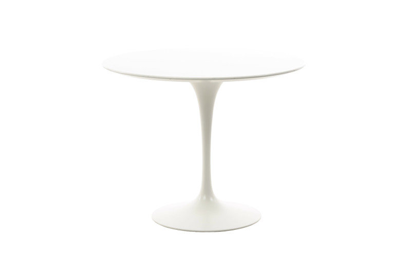 Knoll International Saarinen Tulip Tisch Laminat / Weiß Ø 91 cm
