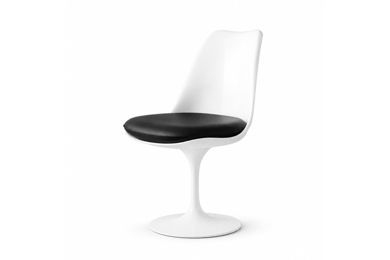 Knoll International Saarinen Tulip Stuhl Weiß / Schwarz