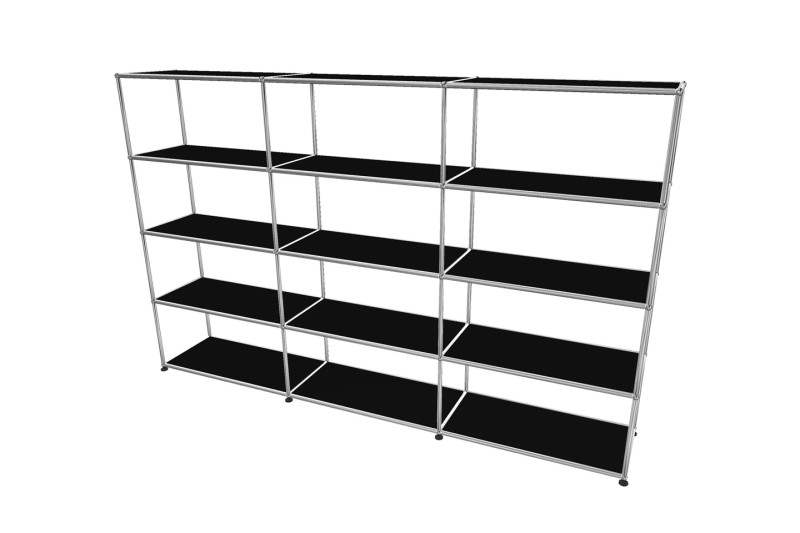 USM Haller Regal / Bücherregal in Breite 225 cm x Tiefe 35 cm