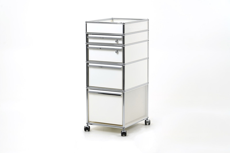 USM Haller Rollcontainer / Barwagen Reinweiß RAL 9010