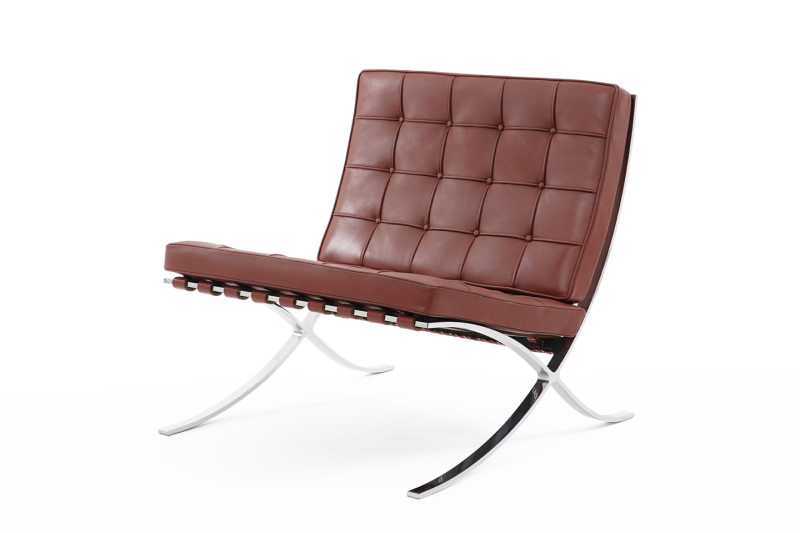 Knoll International Barcelona Chair Cuir / Brun foncé
