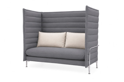 Vitra Alcove Highback Two-Seater Stoff / Grau / Beige
