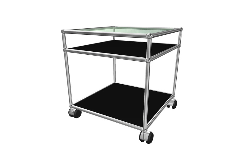 USM Haller Beistelltisch Klarglas 50 x 50 cm