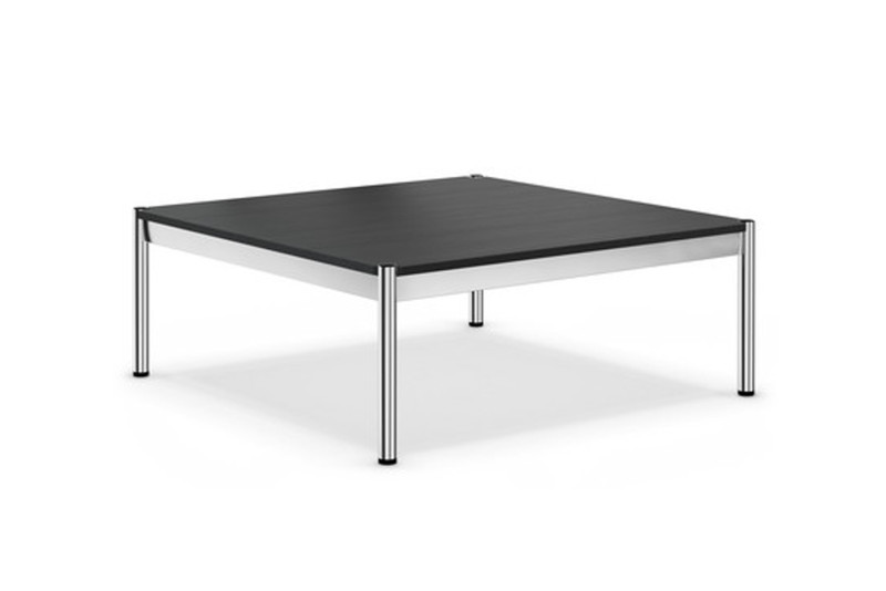 USM Haller Beistelltisch Holz / Schwarz 100 x 100 cm