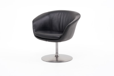 Walter Knoll Bob Sessel Leder / Schwarz *nicht drehbar*