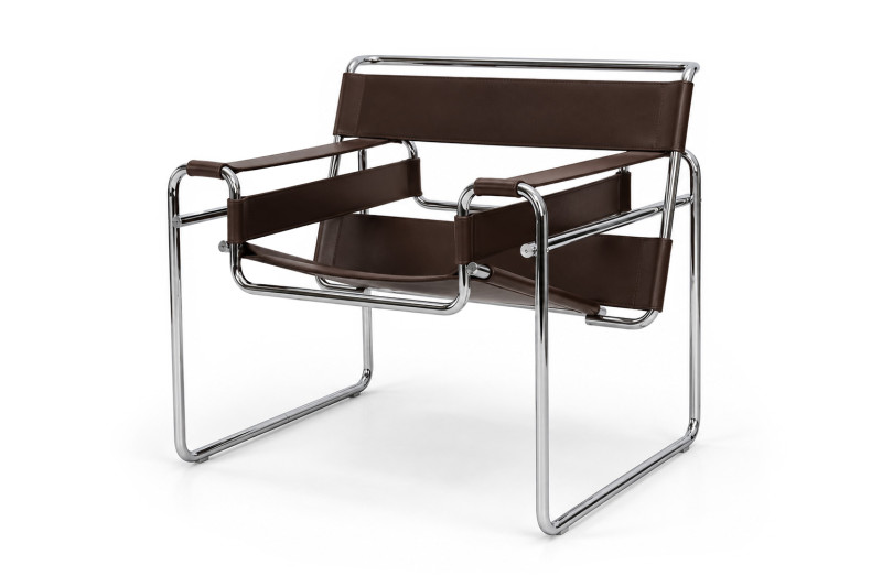 Knoll International Wassily Sessel Leder / Dunkelbraun
